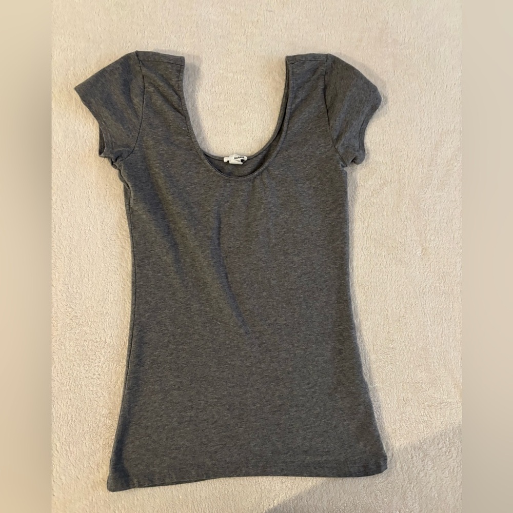 Garage : Grey spandex fitted Top